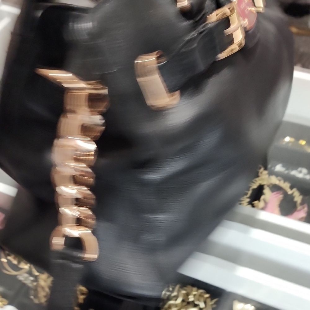 Michael Kors Black Satchel with Gold Accents - Picture 5 of 5